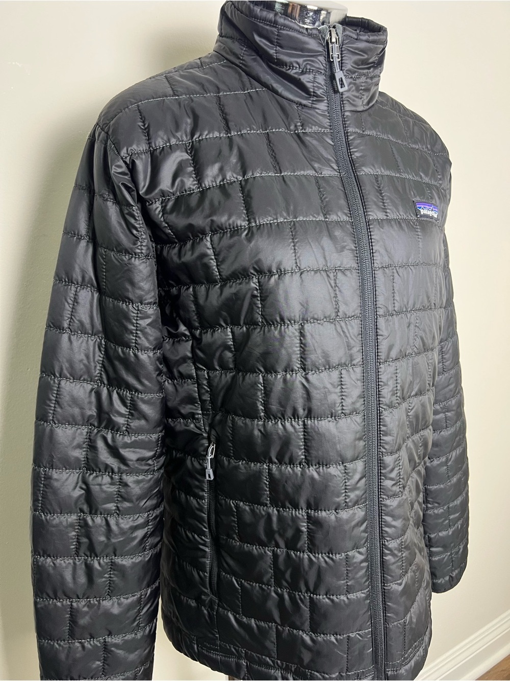 Patagonia Nano Puff Jacket Mens Medium Black Full Zip Insulated Outdoor EUC - Picture 3 of 11